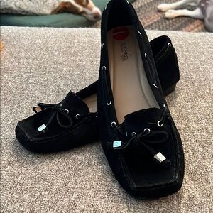 Michael Kors Black Suede Moccasins